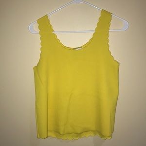 Scalloped tank top